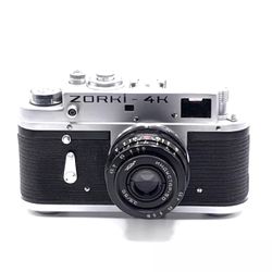 Zorki-4K Rangefinder Camera 35 mm Industar-50 lens RARE USSR Camera