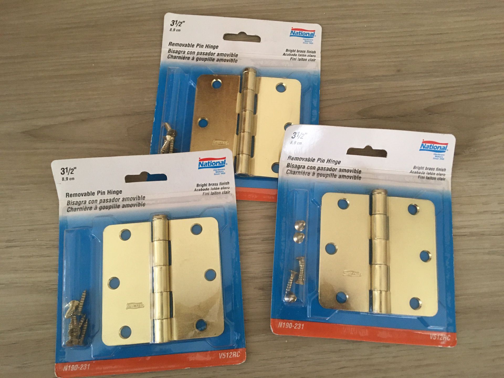 Removable Pin Hinge 3 1/2”