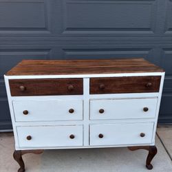 Vintage Newly Refinished Solid Wood Dresser