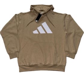 Adidas Brown Hoodie Pullover Sweatshirt Mens M,L & XL New $60 MSRP Warm Sandstone