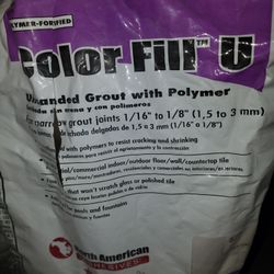 TILE GROUT, UNSANDED, COLOR GRAY, BAG 3/4 FULL