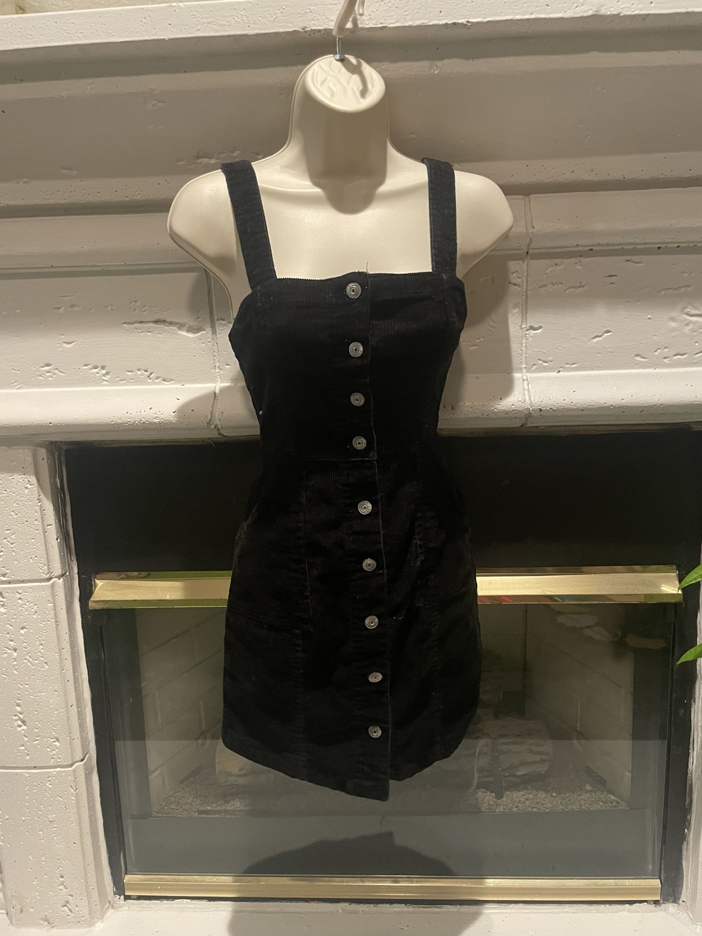 H&M Zip-front Overall Black Dress
