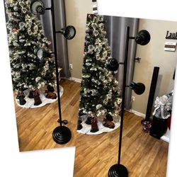 Heavy Duty Black Floor 3-Lamp Fixture