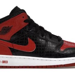 Nike Air Jordan 1 Bred Mid Size 5.5 Youth New