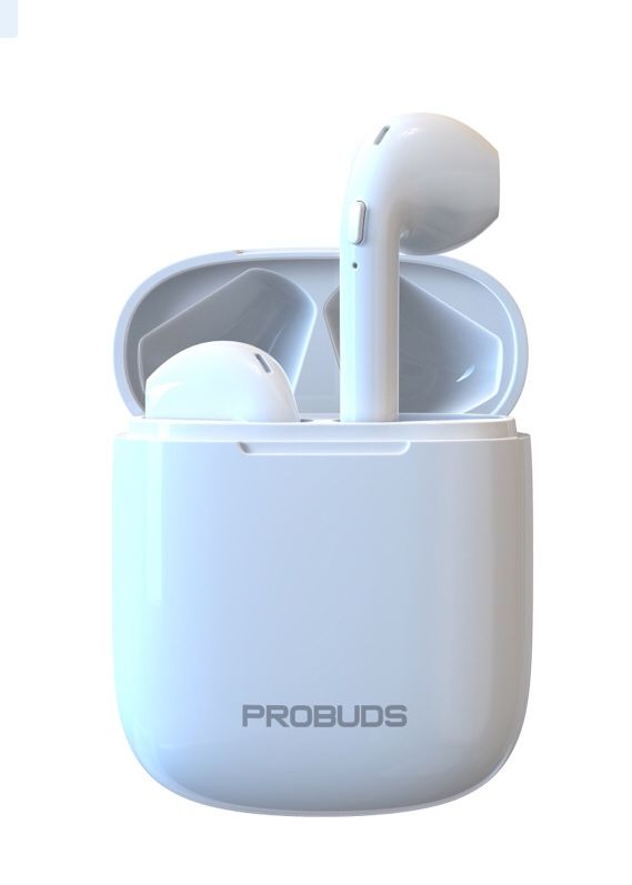(Brand New In Box) White Wireless Earbuds, Bluetooth Charging Case 30 Hours of Playtime, and Built-in Mic $15