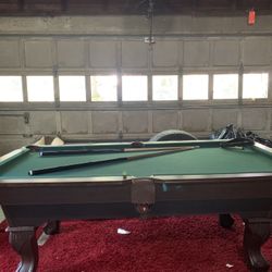 7ft Billiards Pool Table With Dart Board