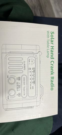 Un Used Solar Hand Crank Radio With Table Lamp