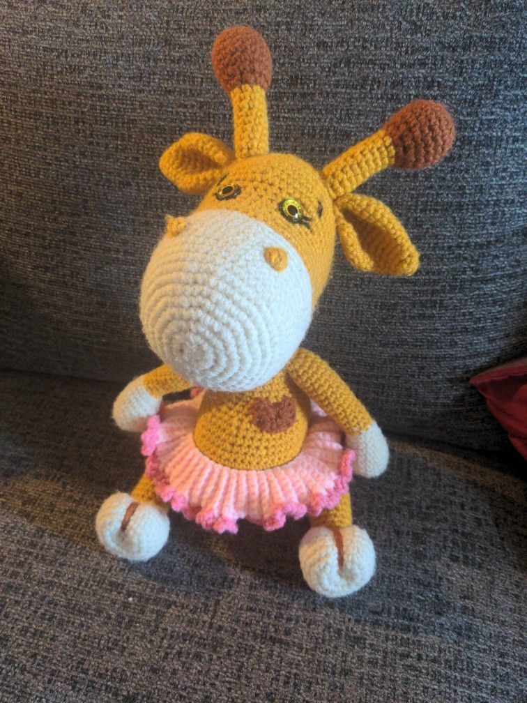 Handmade Crochet Giraffe Stuffed Animal Plush Plushie