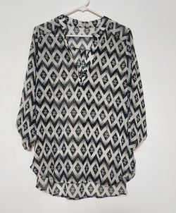 Women's Black And White Blouse 
