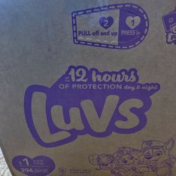 Box Of Size 1 Luvs Diapers