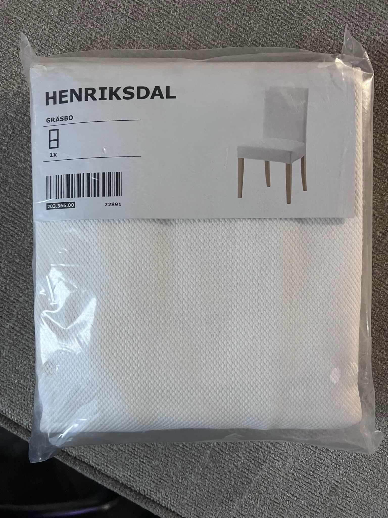 IKEA HENRIKSDAL White Chair Cover