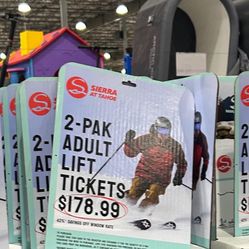 2 Discount Lift tickets to Sierra At Tahoe