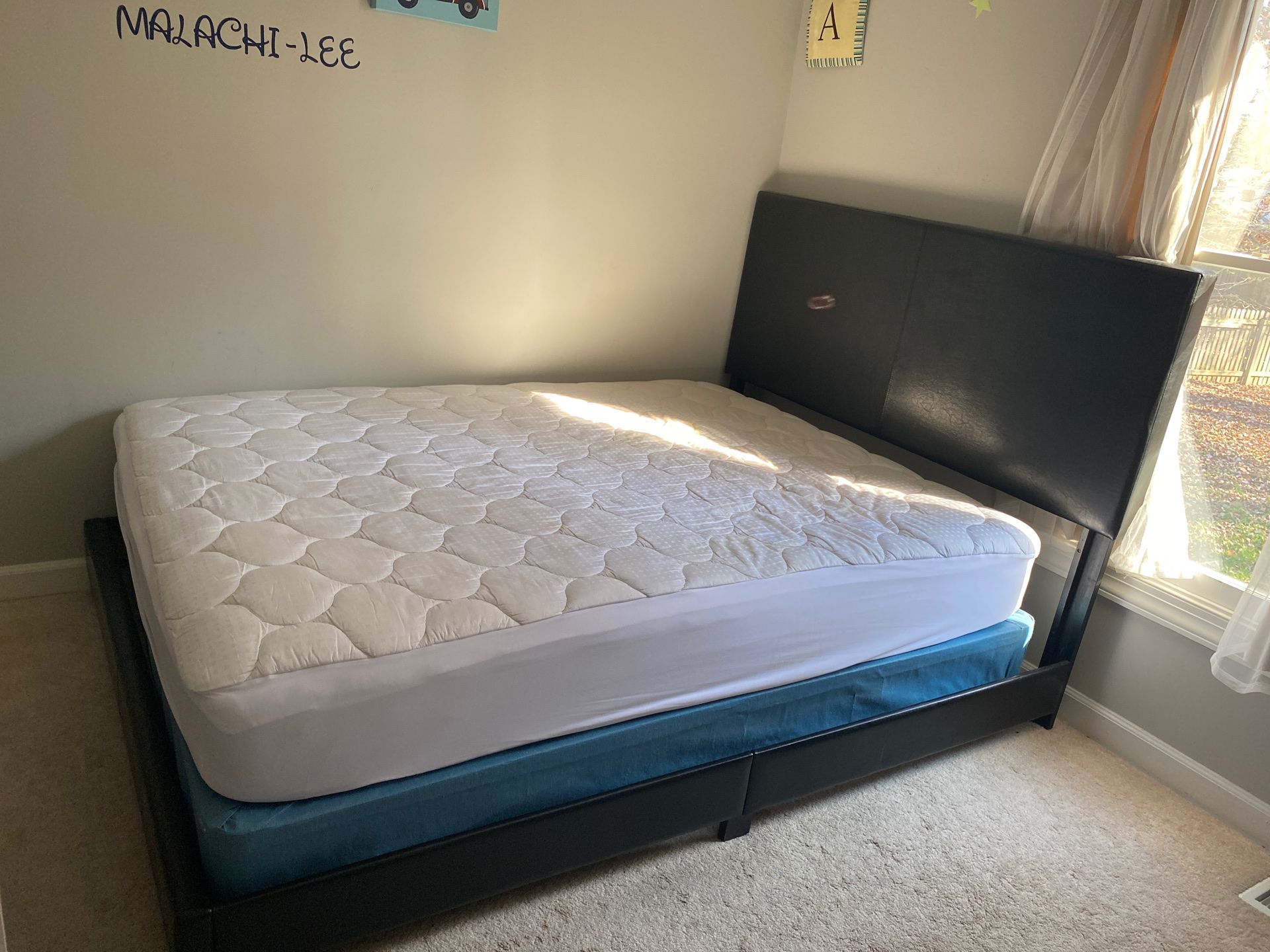 Queen Bed( headboard, box spring and mattress included)