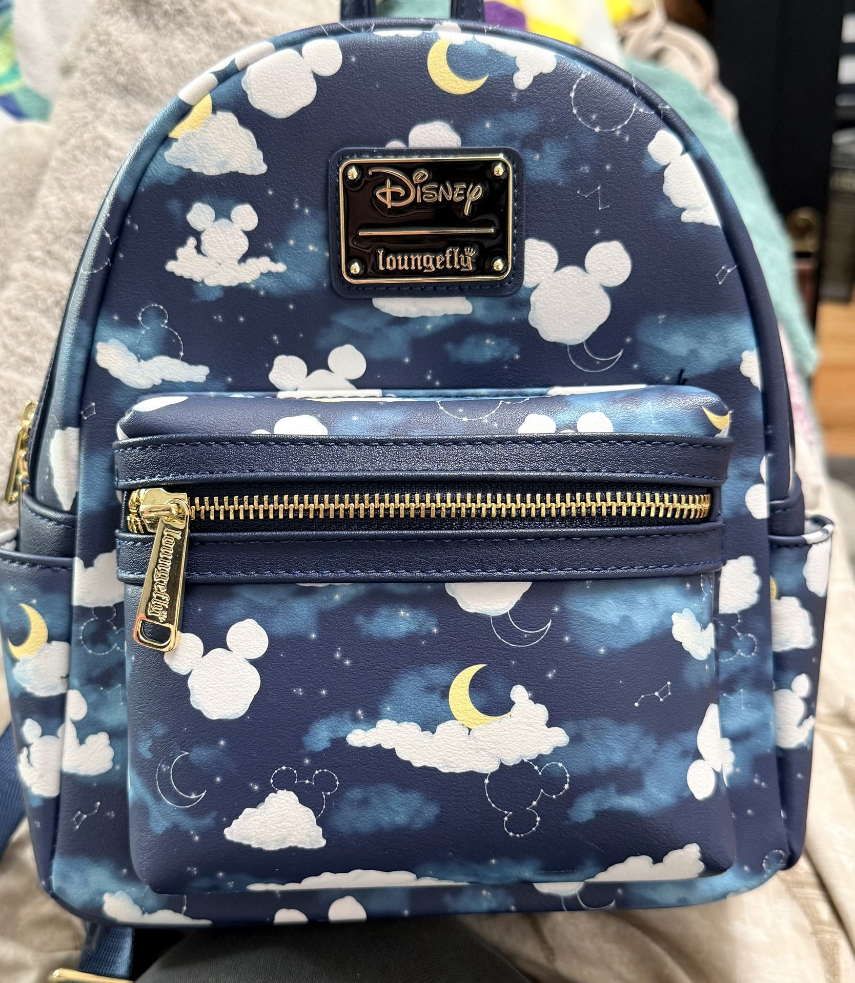disney mini backpacks for women - Mickey (Blue Oil Slick) Backpack bloomed flowers New magic just dropped