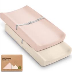 2-Pack Baby Changing Pad Cover - 32x16 Soft Viscose Derived From Bamboo