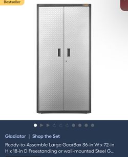 (2) IdealHouse 71 Inch Metal Storage Cabinet on Wheels/ Tall Locking Wardrobe with Hanging Rod and Adjust...