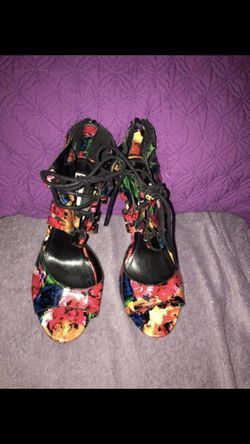 Steve Madden floral heels