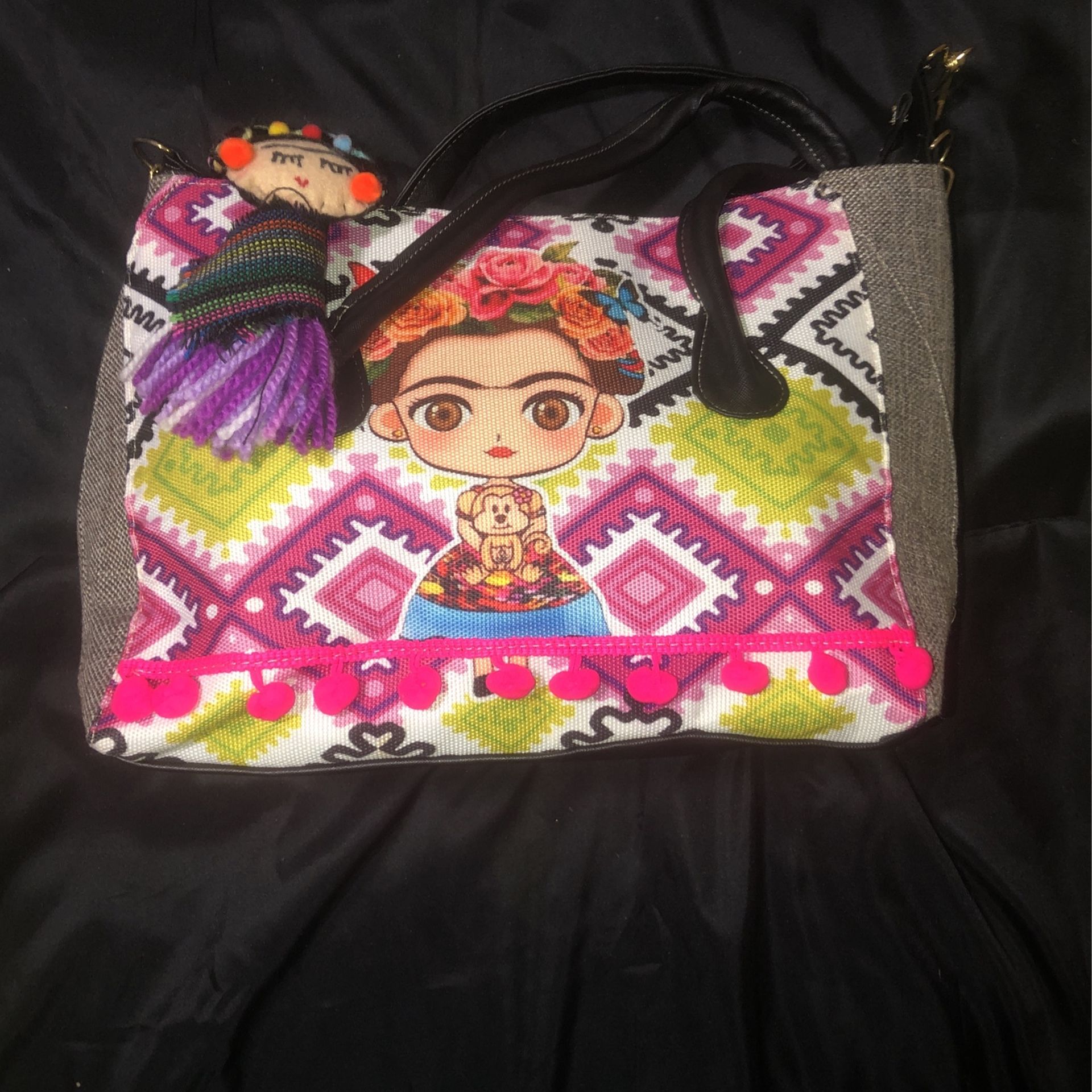 Frida Hand Bag Purse With Strap