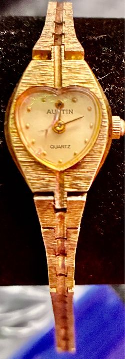 Austin Quartz Heart-Shaped Gold-Tone Watch