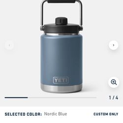Brand New Yeti Rambler Half Gallon Water Jug Nordic Blue Retail $100 