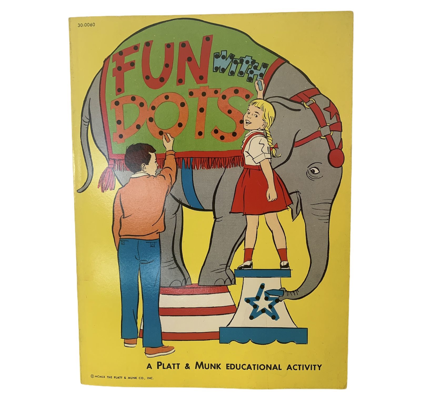 1960's Platt & Munk Piffle's Picture Puzzles Dot to Dot Coloring Book