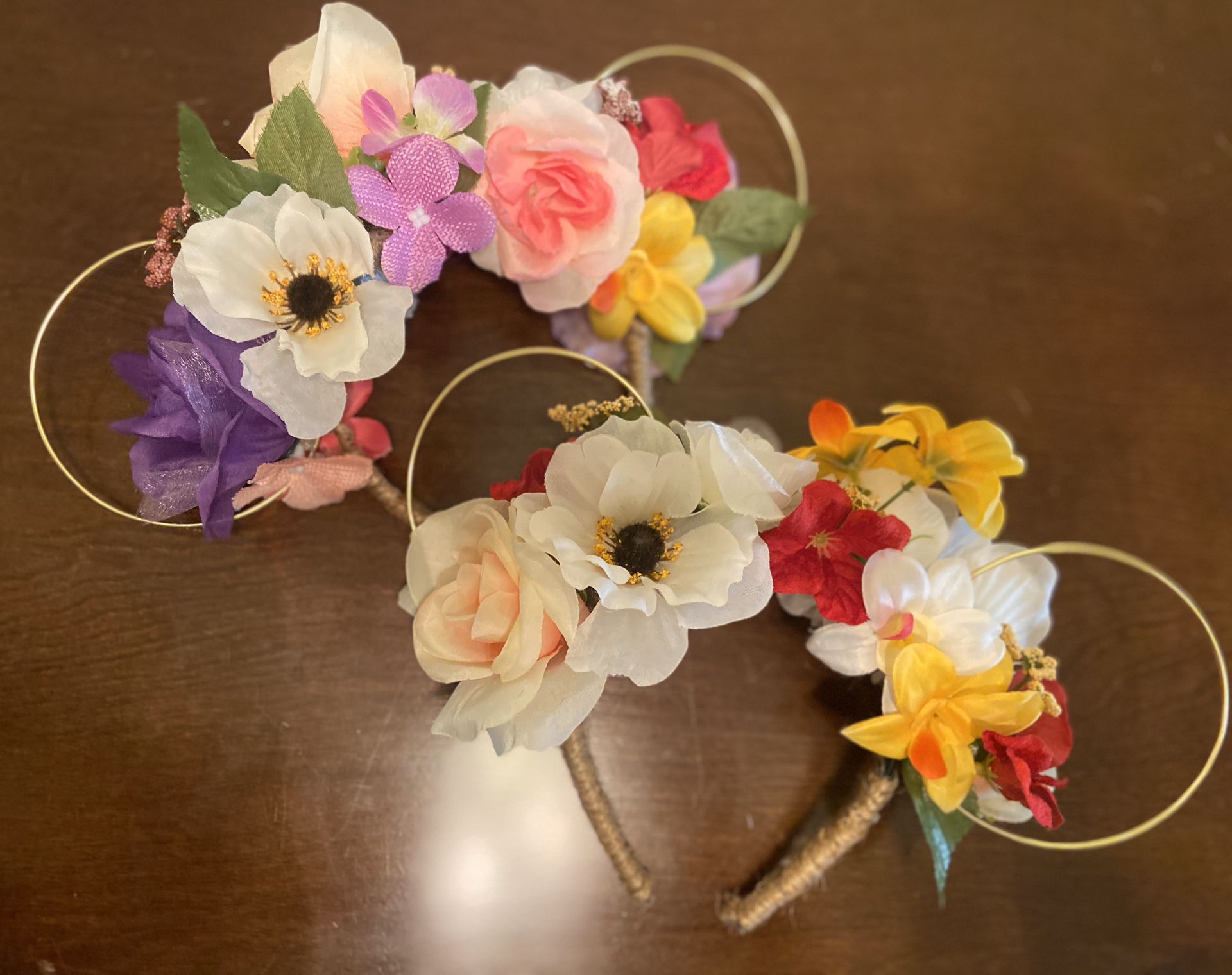Custom Disney ear flower headbands