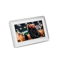 7” DigitaPhoto Frame with Decorative Silver Metal Frame