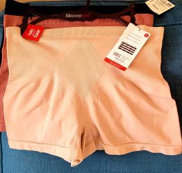 Skinnygirl 3 Pair Seamless Shaping Shorts NUDE TAUPE BLACK Size XL NWT $42