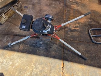 Gas post hole digger auger