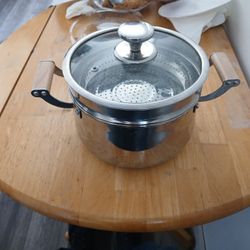 UNCOATED NONTOXIC STAINLESS STEEL STEAMER POT
