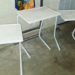 3 Fold Away Tables, Can Be Used For Anything 