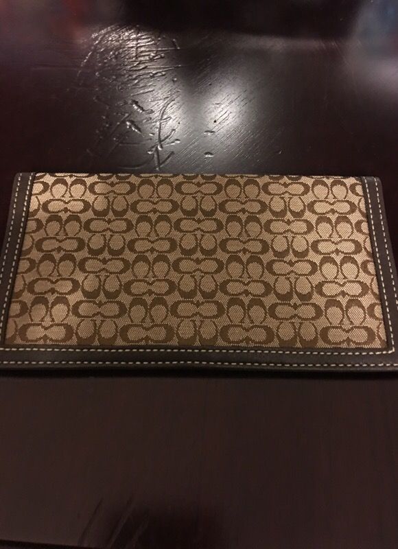 Coach check book wallet