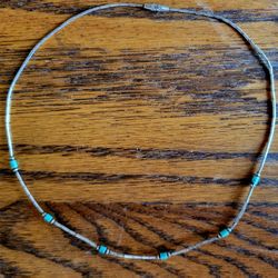 Vintage Y2K Southwestern Turquoise Choker Necklace 
