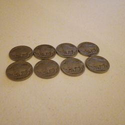Lot Of (8) Buffalo Nickels  