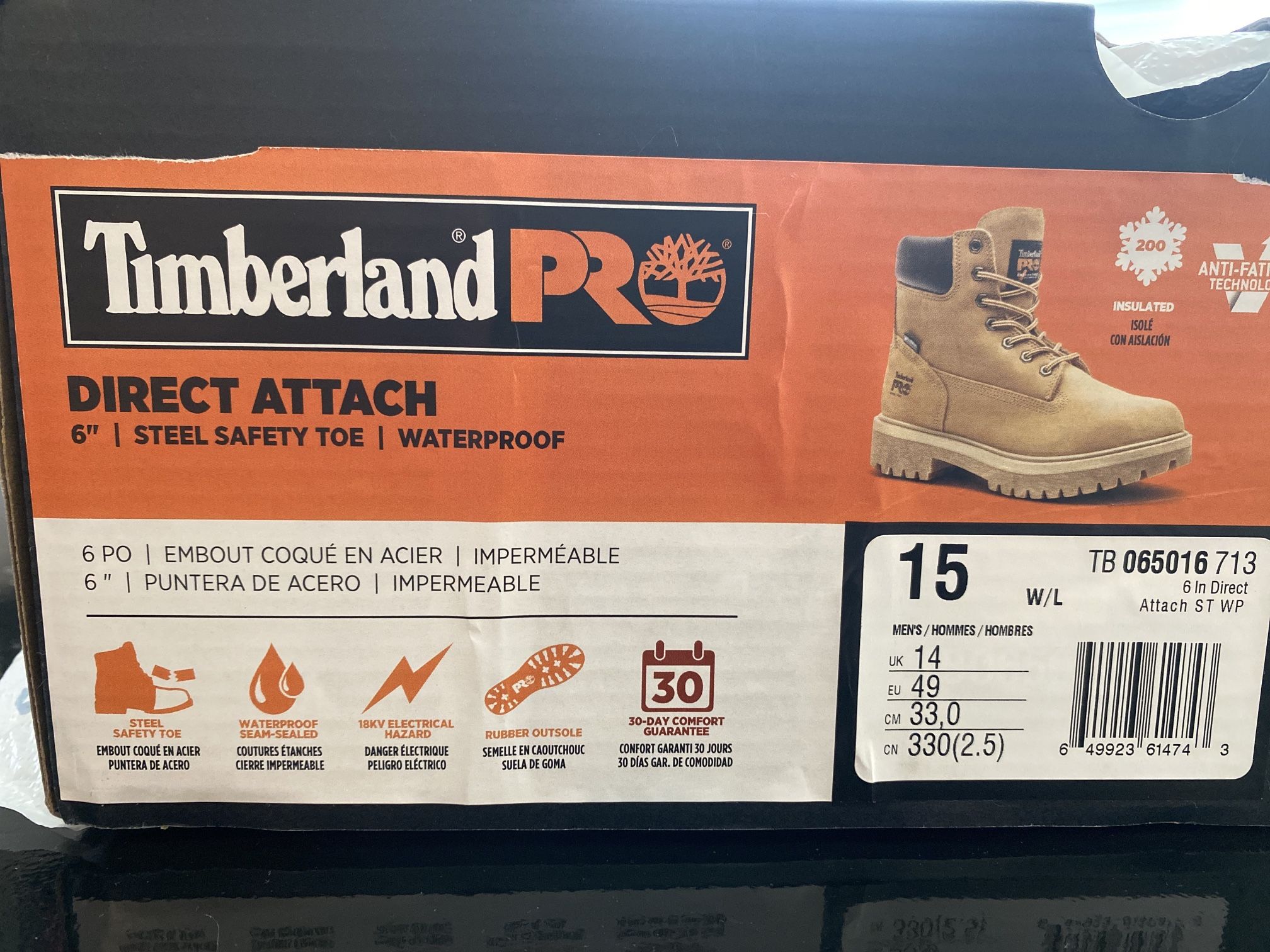 Timberland Pro Boots Mens Size 15W Brand New