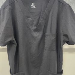 Women's Black Scrub Top Size Medium 