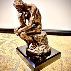 Beautiful small bronze like sculpture by Alva 1993 with dimensions H6.5xW4 inch Lbs 2.4 Bronze like item - most likely bronze painted hard ceramics, i