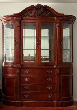 Broyhill curved cabinet