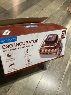 MATICOOPX 20 Egg Incubator with Humidity Display Egg Candler Automatic Egg Turned