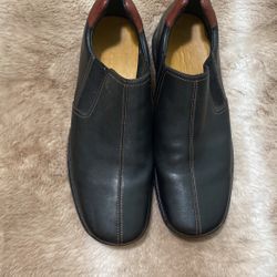 Cole Haan Black Leather Driving Shoes Slip On 12