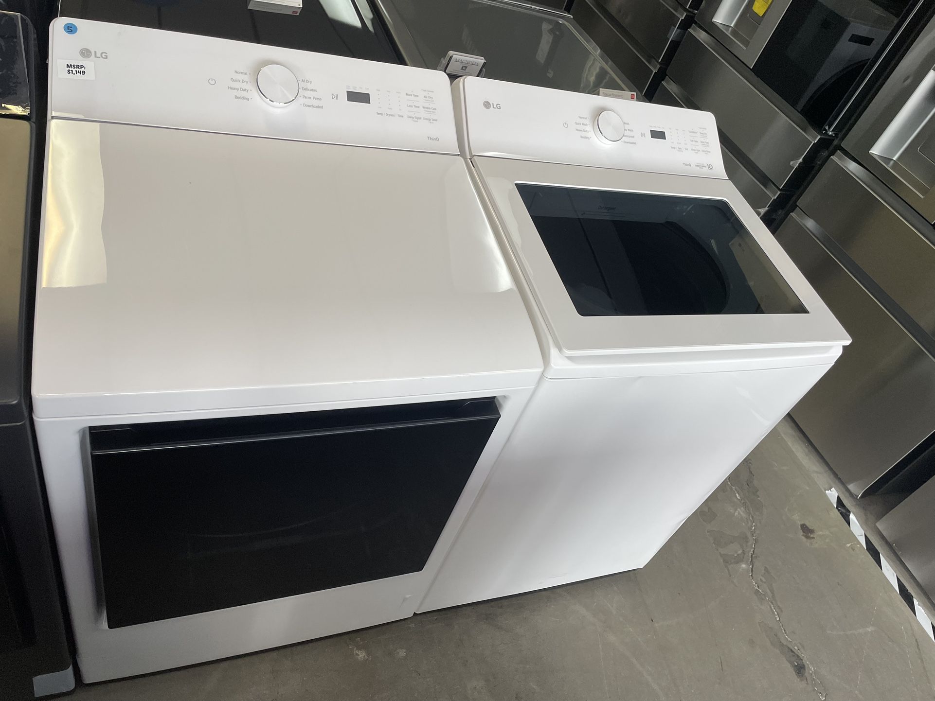 Lg 5.5 Cu Top Load Set With Agitator - Electric Set