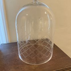 Vintage Glass Etched Cloche