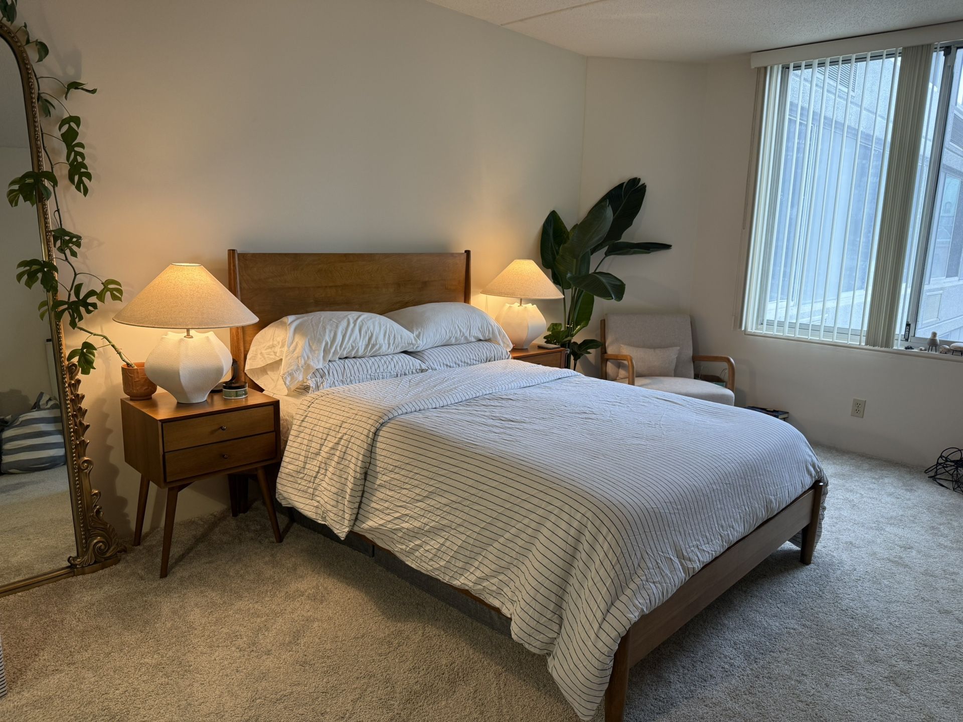 West Elm Mid Century Modern Full Size Bed frame