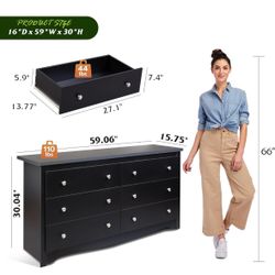 Black Dining Room Table/ Black Dresser/ Black Round Coffee Tables