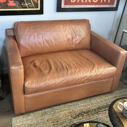 Crate & Barrel Leather Couch