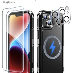 iPhone 14 Plus Case With 2 Tempered Glass Protector 