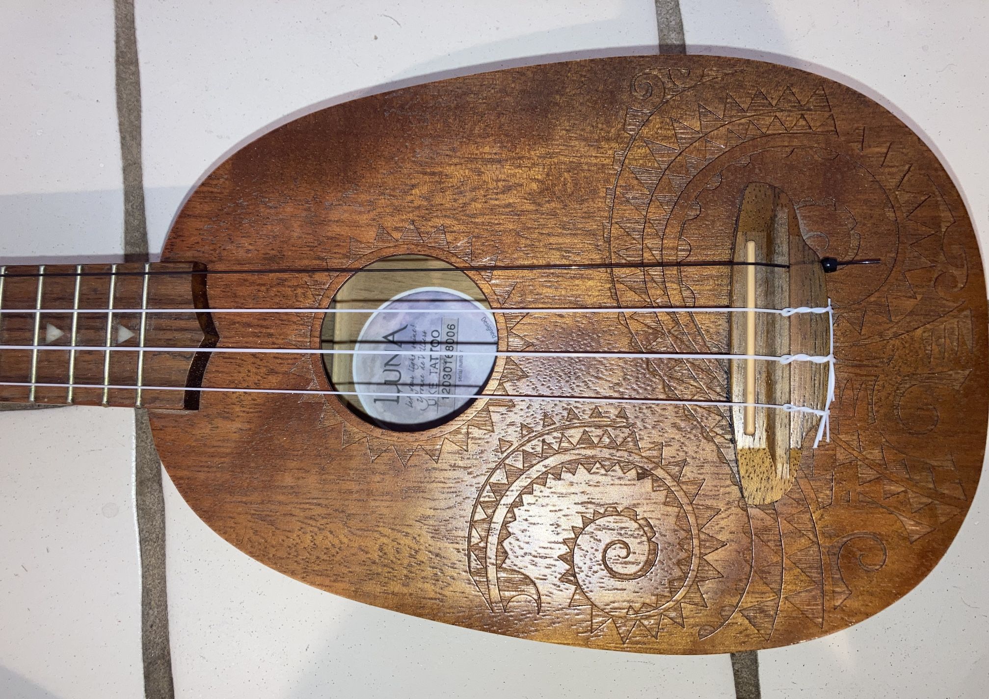 Luna Soprano Tattoo Pineapple 🍍 Ukulele Carry Case Original Box Like New Uke