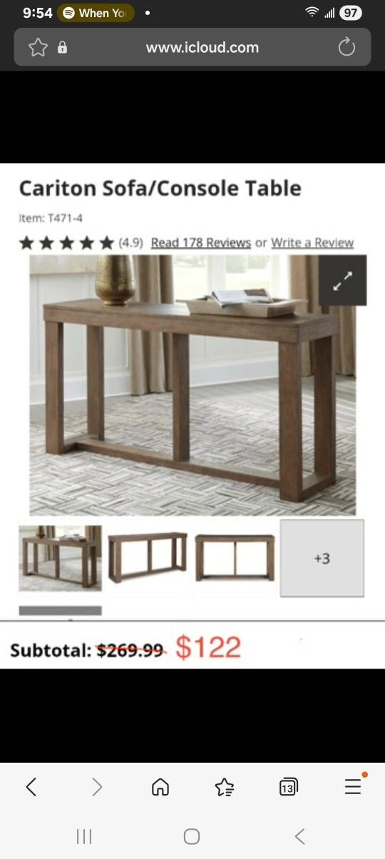 Sofa Table Brand New ASHLEY 