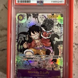 One Piece Luffy Manga OP09 PSA 10