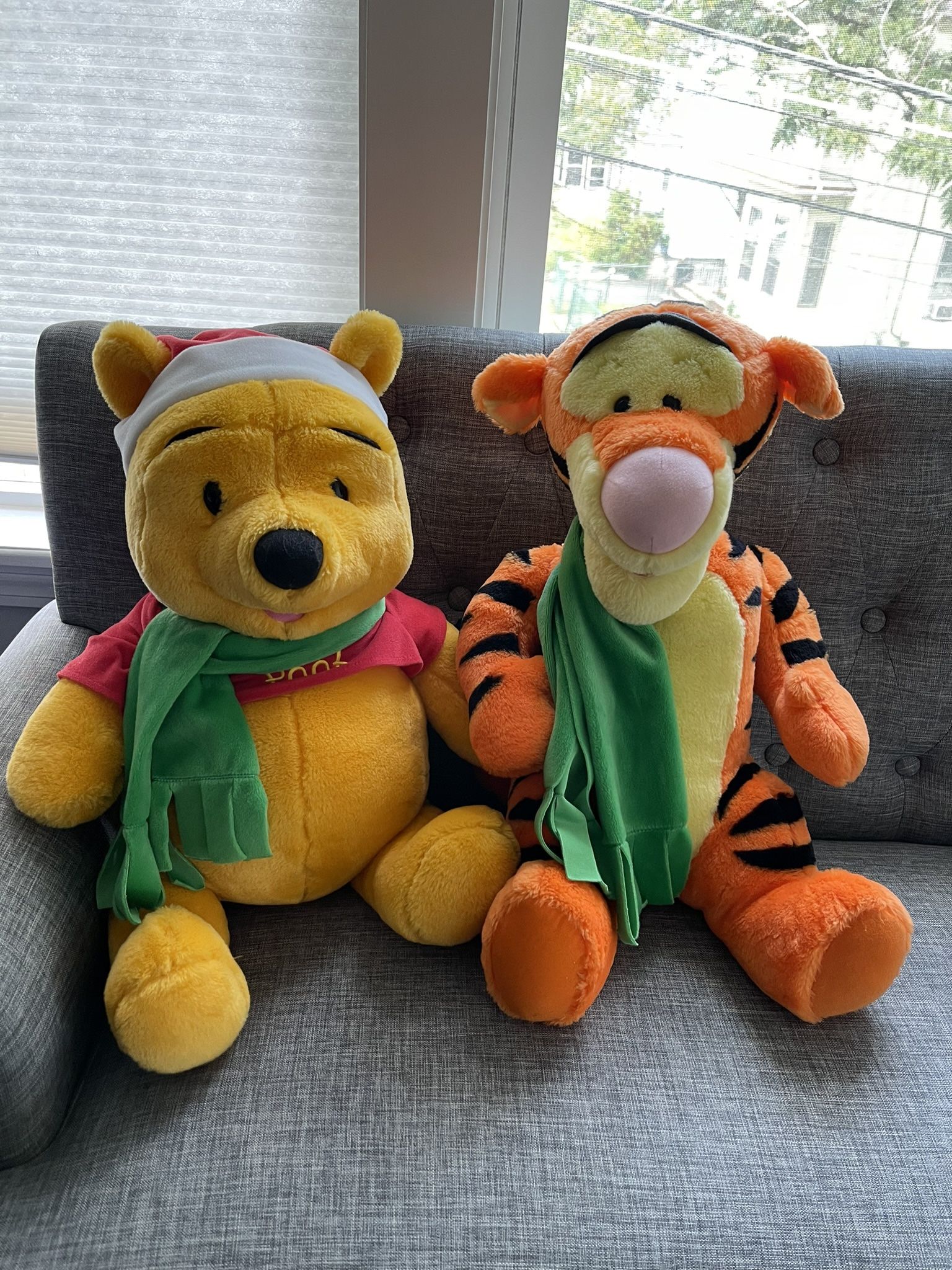 Large Christmas Pooh and Tigger